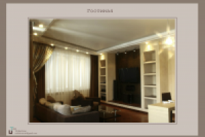 Фото реализованного проекта квартиры. Гостиная