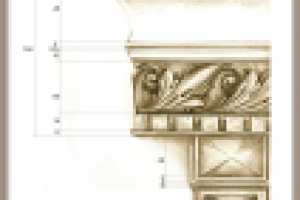 Ильинка. Кухня. Чертеж карниза