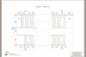 Ильинка. Чертеж кухни на заказ. Стена D