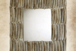 Зеркало. Ракушеи razor shell, гипс, покраска