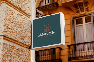Вывеска для ресторана aMoreMio
