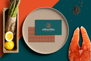 Визитки для ресторана aMoreMio