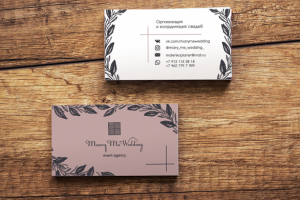 ВИзитки для свадебного агентства "MarryMeWedding"