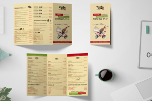 Листовка доставка для ресторана "VivaRoma"