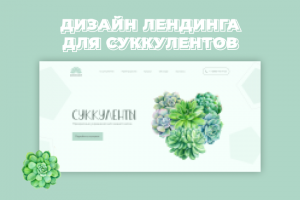 Дизайн лендинга для магазина суккулентов