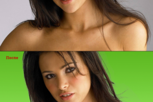 Обтравка девушки и перенос на другой фон