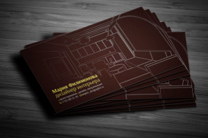 визитка для дизайнера интерьера