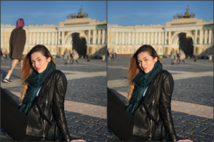 Удаление человека с фона