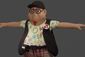 Яркий 3д персонаж