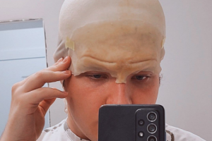 Пластический грим. Примерка накладки