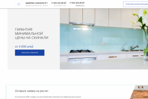 Лендинг для компании Скинали №1