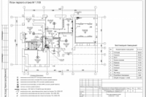 план освещения 1 этажа жилого дома