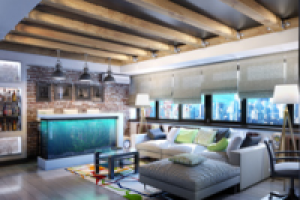 Гостиная-спальня (лофт)