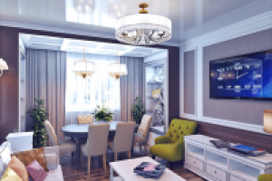 Гостиная-столовая.