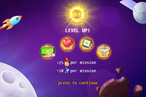 space mobile game UI