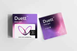 Дизайн упаковки призевративов Duett