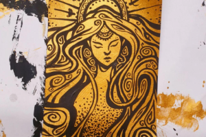 Миниатюра на золоте