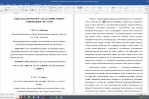 Статья о социальной безопасности