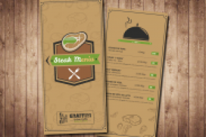 Стейк-меню для кафе