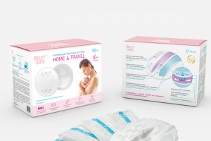Дизайн упаковки прокладок для груди Roxy Kids