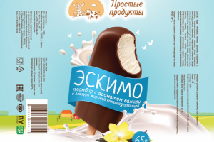Дизайн этикетки мороженого