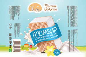 Дизайн этикетки мороженого