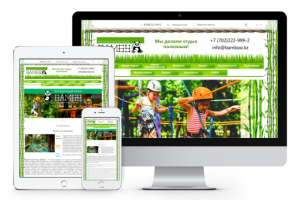 Корпоративный сайт верёвочного парка "Бамбу"