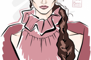 Девушка с макияжем. Fashion-иллюстрация