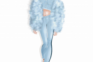 Модель на подиуме. Fashion-иллюстрация