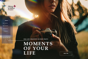 Фотограф Alexa Schiffer. Дизайн сайта – визитки