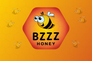 Дизайн наклейки на упаковку меда.