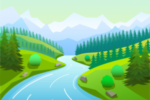 Пейзаж для мокапа бутылки воды