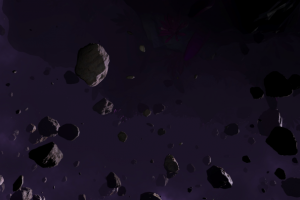 Космическая сцена в туманности