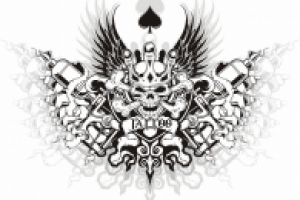 Череп и тату машынки