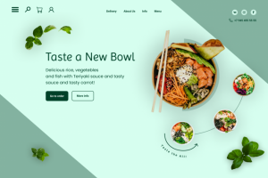 Дизайн лендинга для корейской кухни