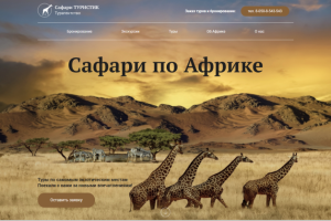 Лендинг "Сафари"