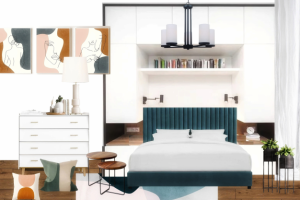 Коллаж спальни в PS