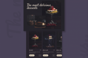 Лендинг для кофейни авторских десертов