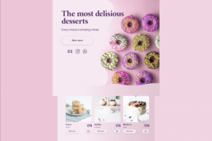 Лендинг для магазина пончиков