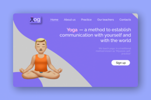 Дизайн лендинга "Yog"