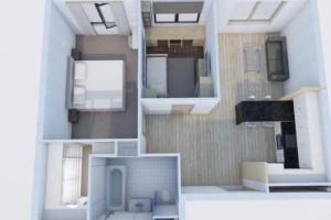 Макет 2комнатной квартиры