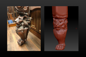 Моделирование ножки стола по фотографии