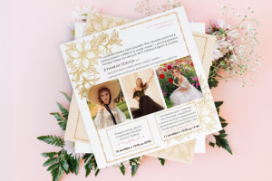 Дизайн приглашения свадебных и вечерних платьев