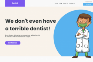 Главная страница сайта зубной клиники