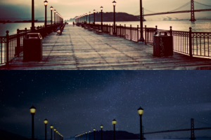 Изменение времени суток на фото