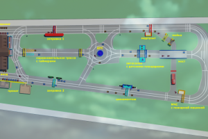 Городок ГАИ в парке Елочки
