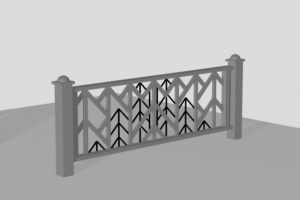 Ограда в парке Елочки в Домодедово 3