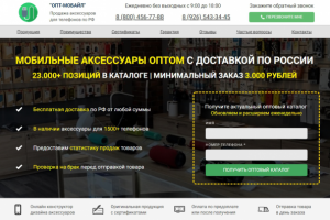 Лендинг с конверсией 30% - Мобильные аксессуары