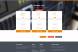 Дизайн Landing Page "Профессиональный хостинг"