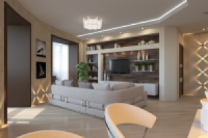 Визуализация гостиной